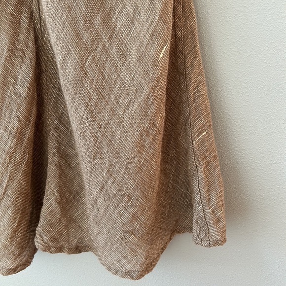 Flax • Natural Tan Linen Sleeveless Tank Tunic Top Mini Dress Size Medium - Picture 8 of 16
